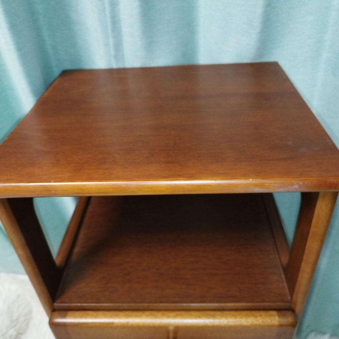 レトロ　木製　電話台 引き出し付き　ラック