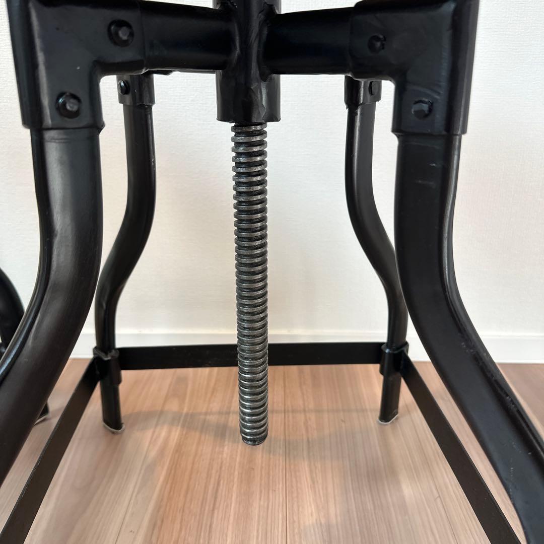 アンティークスツール 高さ調整可能 2脚セット