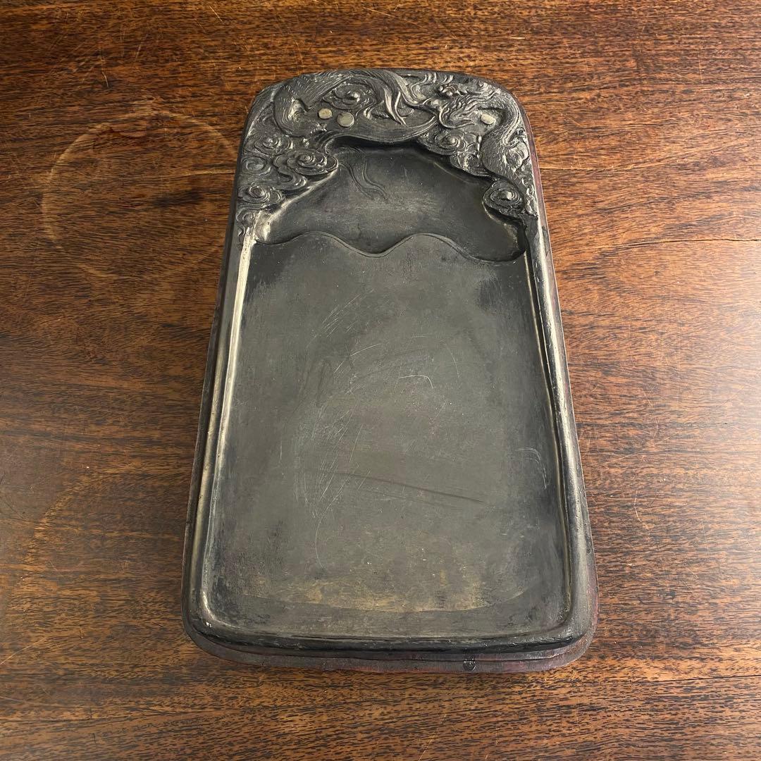 龍紋端渓硯　骨董　文房四宝