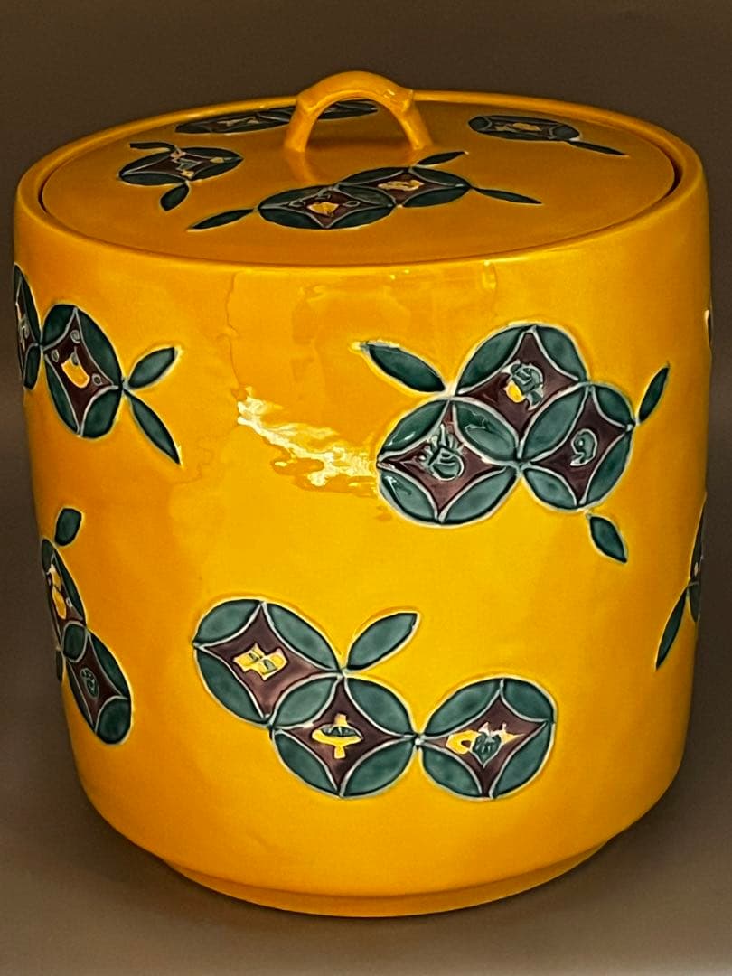 専用！ 新品 黄交趾七宝皆具 加藤利昇釜 皆具 交趾 共箱