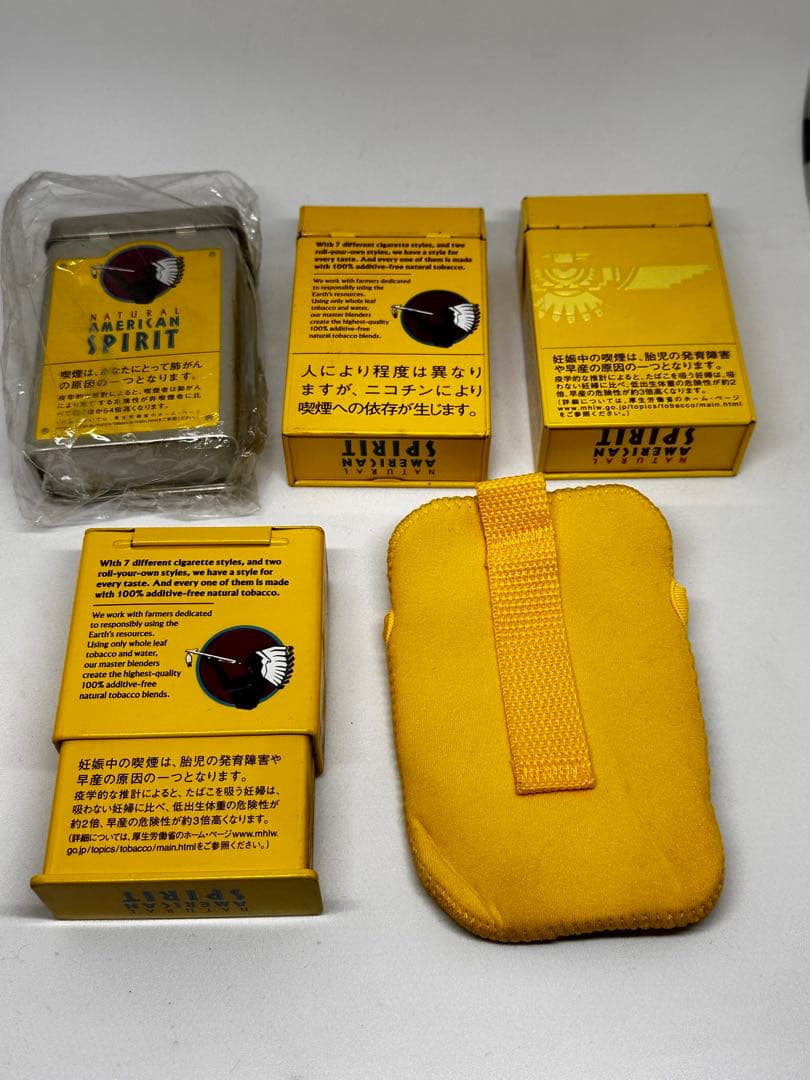 アメリカンスピリット　ライト(イエロー)歴代煙草入れケース5個セット