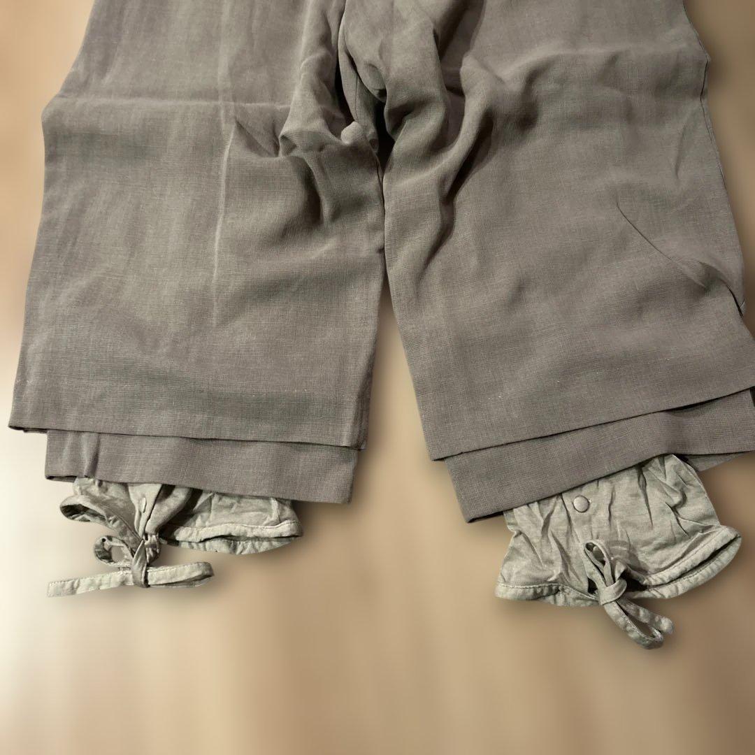 フロントボタンキュロットパンツ36レギンスセット