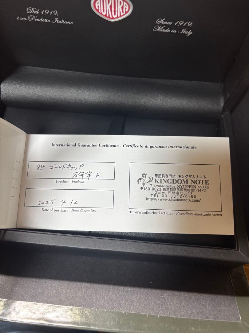 Aurora 万年筆アウロラ88 クラシック 細字　 F字