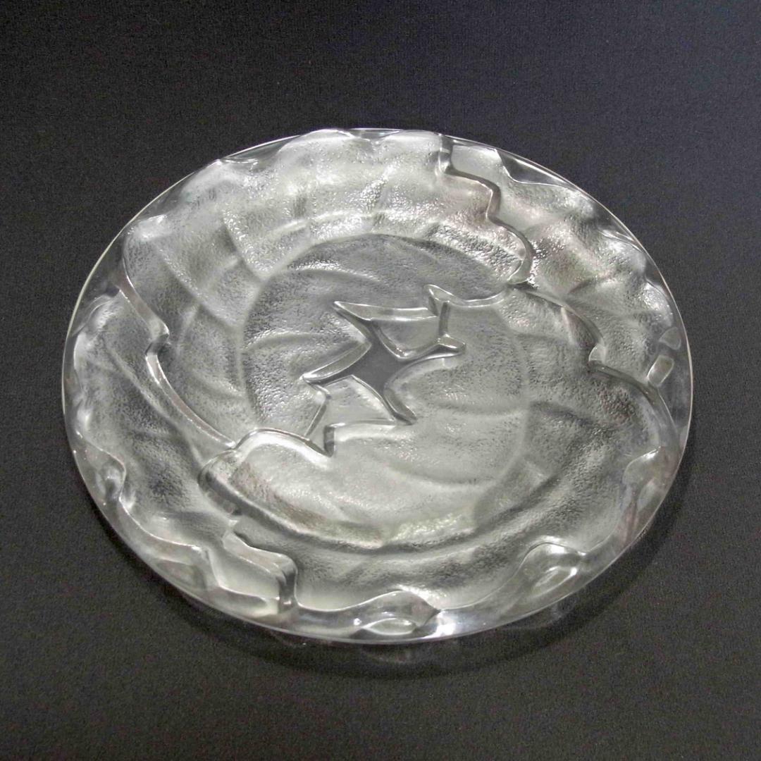 ラリック LALIQUE 皿 葉模様