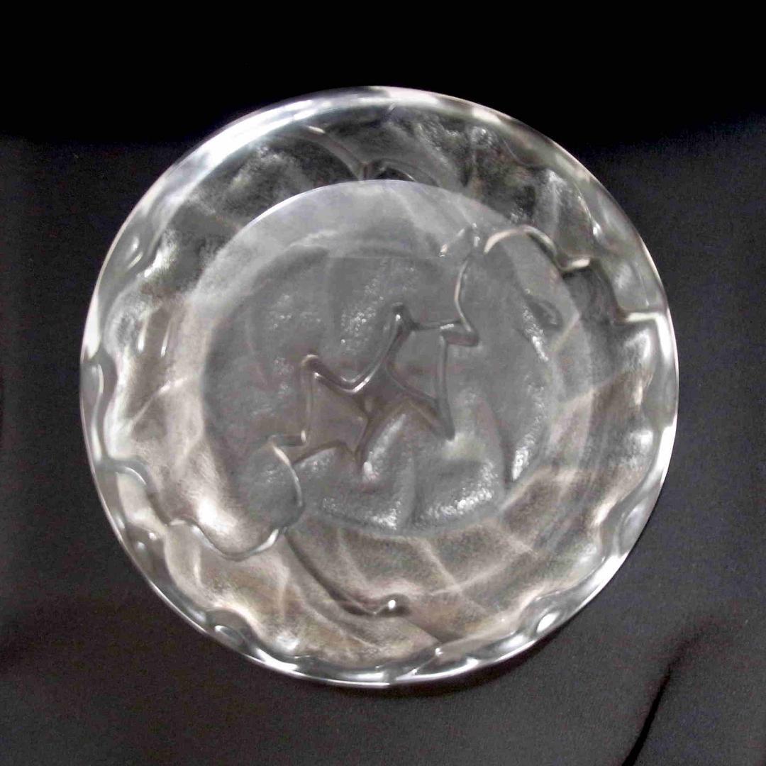 ラリック LALIQUE 皿 葉模様