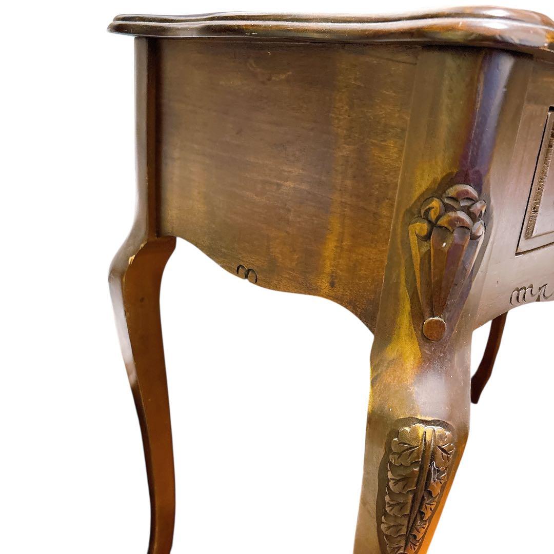 アンティーク 彫刻　猫脚　木製 コンソールテーブル デスク ヴィンテージ