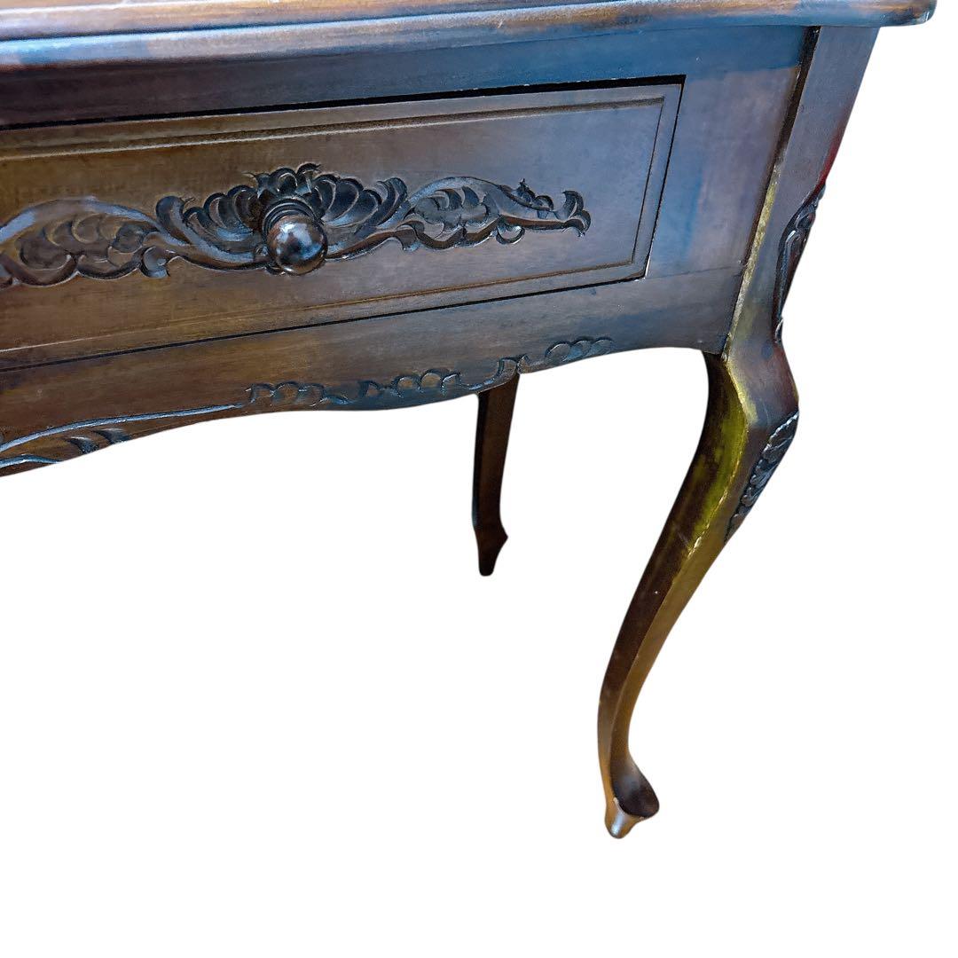 アンティーク 彫刻　猫脚　木製 コンソールテーブル デスク ヴィンテージ