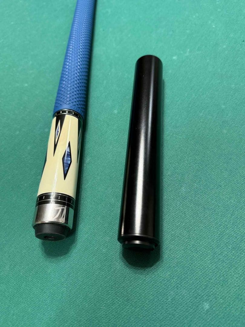 ビリヤードキュー 木製 青白