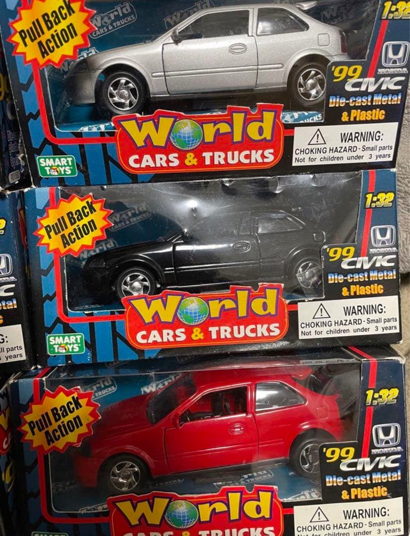 1/32 6台セット ホンダ シビック EK プルバック