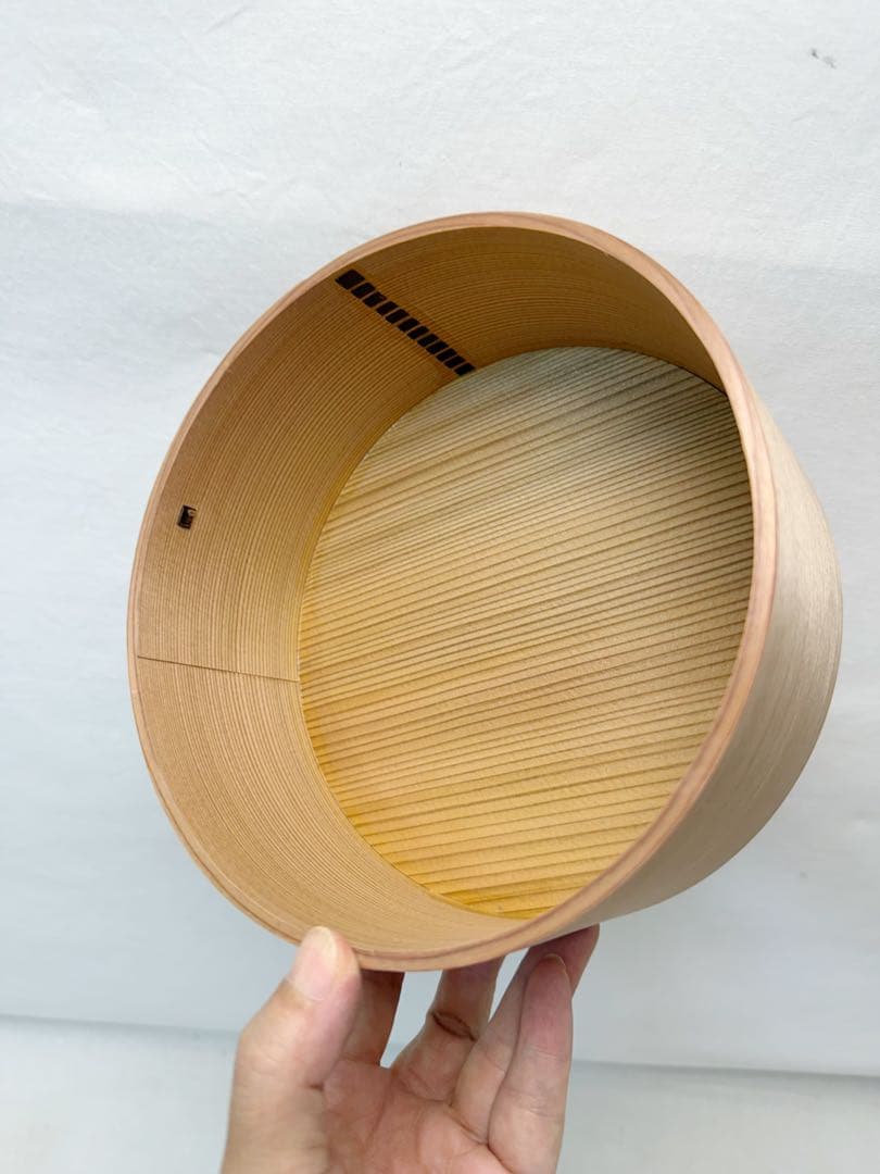 未使用 茶道具 曲物師 高木又三作 曲建水 曲わっぱ 刻印有 元箱