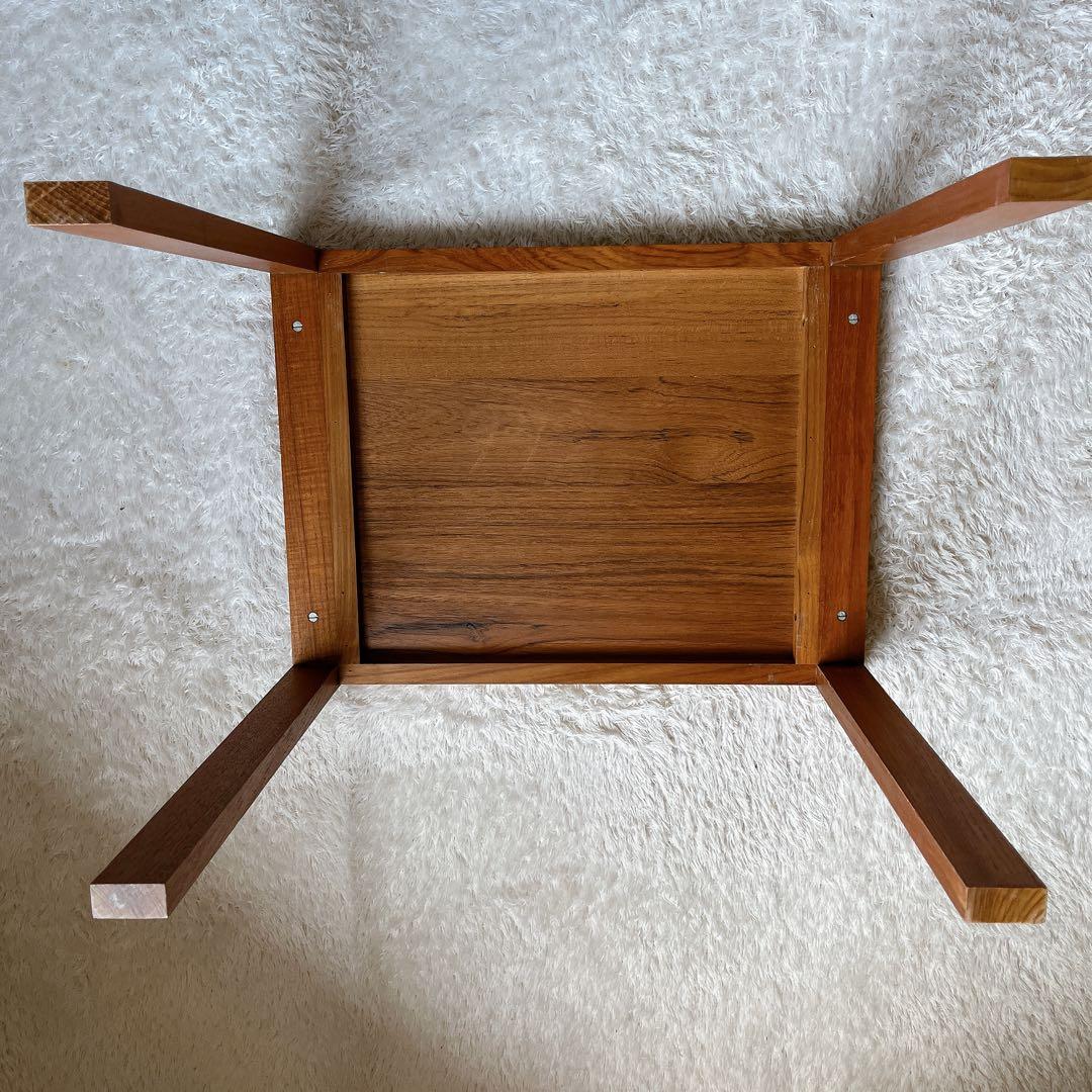 珍品】ネストテーブル 収納式机 ヴィンテージ チーク材 3台 木組み 組子