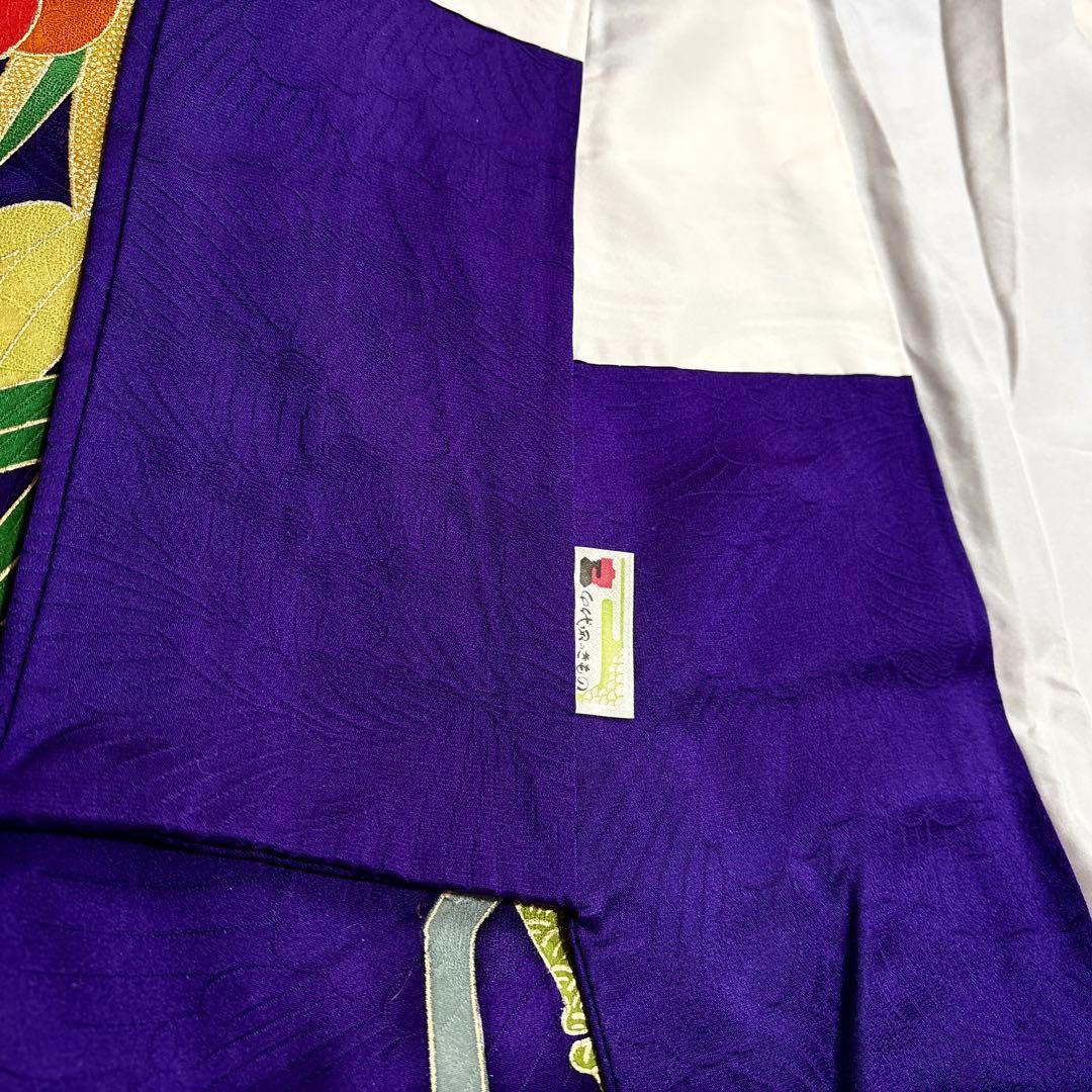 (う67) 紫翠(しすい)の花鼓✨梅彩きらめく雅のアンティーク振袖㊗️ ③点セット