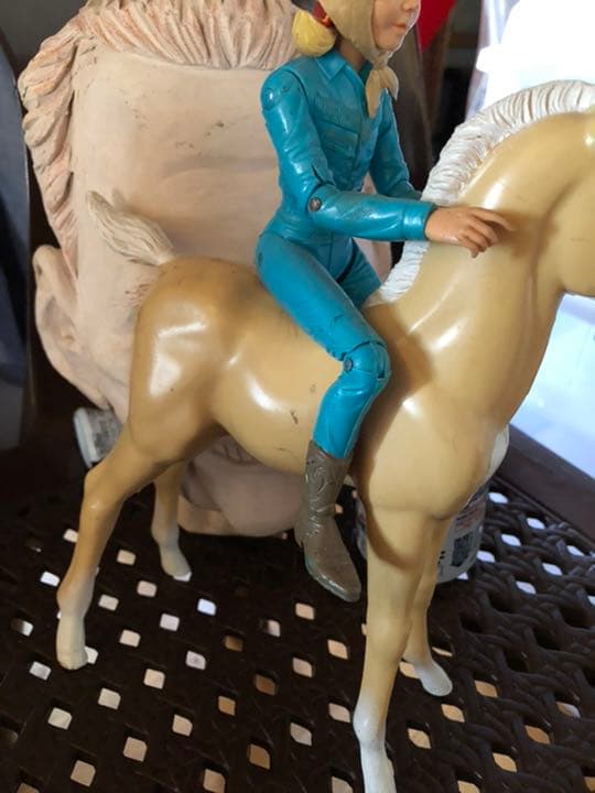 アメリカ　USA アンティーク　レトロ　フィギュア　馬　カウボーイ