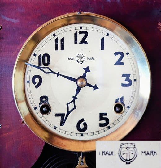 〈完動・美品〉フクロ時計社　宮型ゼンマイ式振り子時計　ボンボン時計古時計