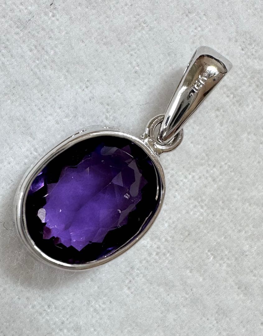 K18天然アメジスト ペンダント トップ/未使用品