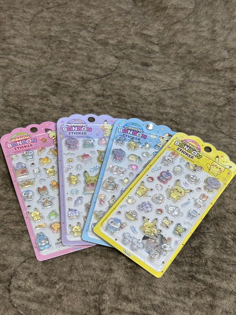 【韓国限定】ポケモン サンリオ ボンボンステッカーセット