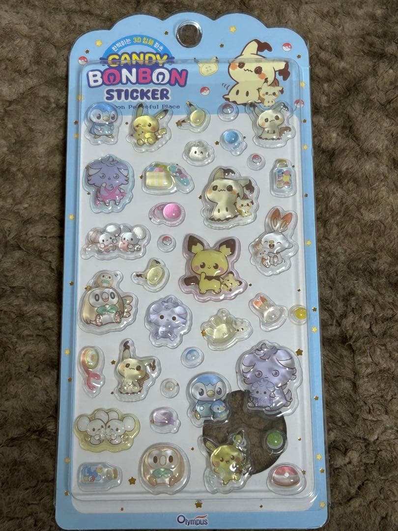 【韓国限定】ポケモン サンリオ ボンボンステッカーセット