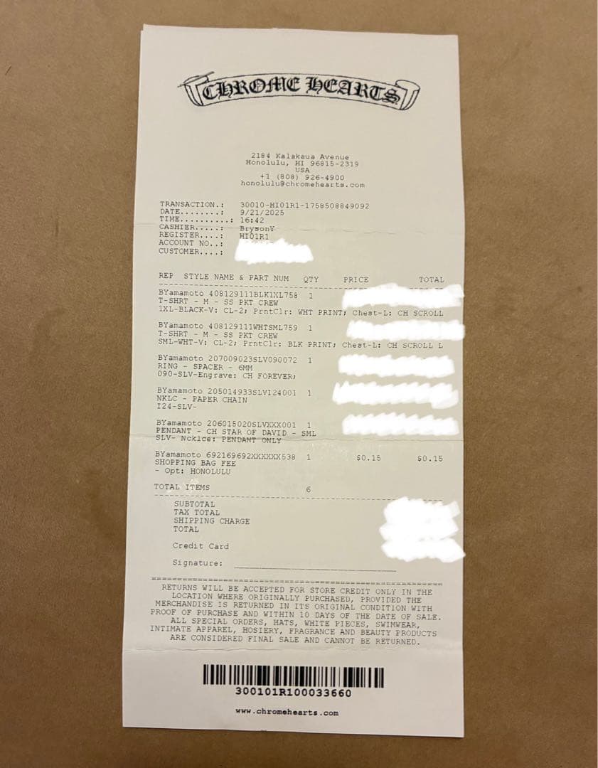 即決ok【新品未使用】クロムハーツ 白 / T-SHIRT M SS PKT