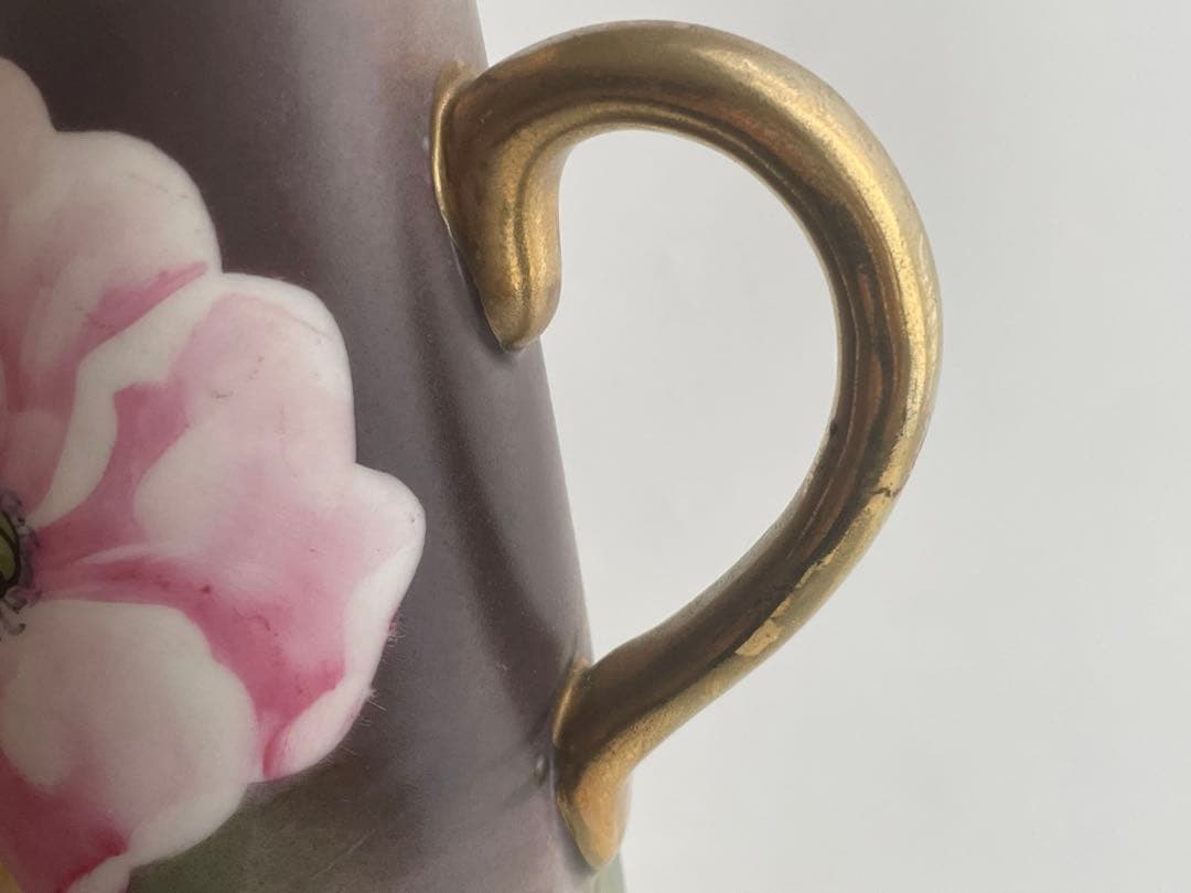 オールドノリタケ　ポピー文様　水注　花瓶　花入　フラワーベース　ヴィンテージ