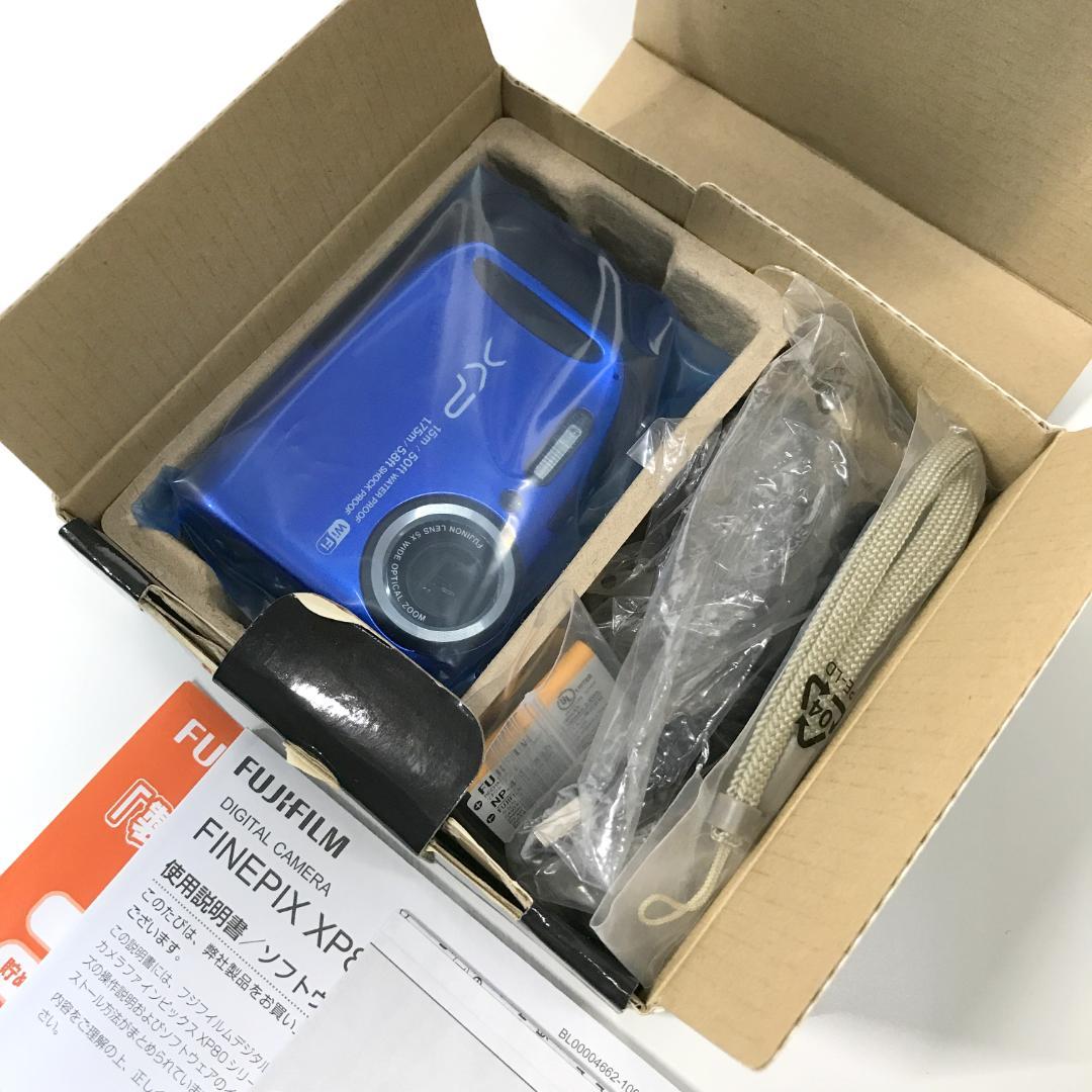 【美品】FUJIFILM FINEPIX 防水デジタルカメラ XP80 ブルー