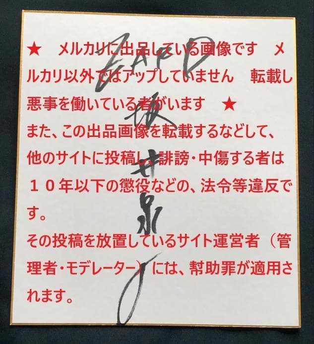 ☆ＺＡＲＤ　坂井泉水　直筆「色紙」