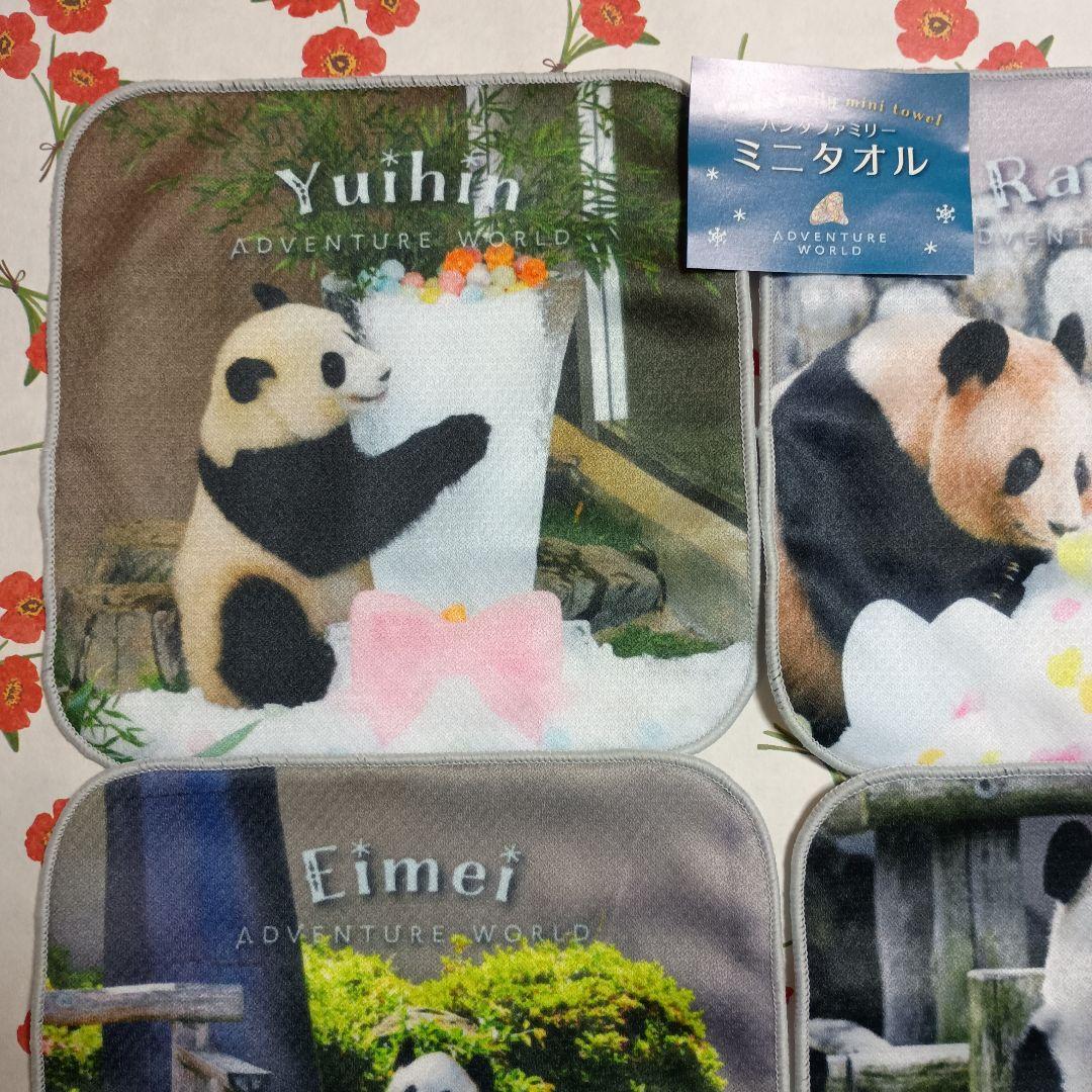 アドベンチャーワールド　先行ガチャ　パンダ ミニタオル 　6枚コンプリート