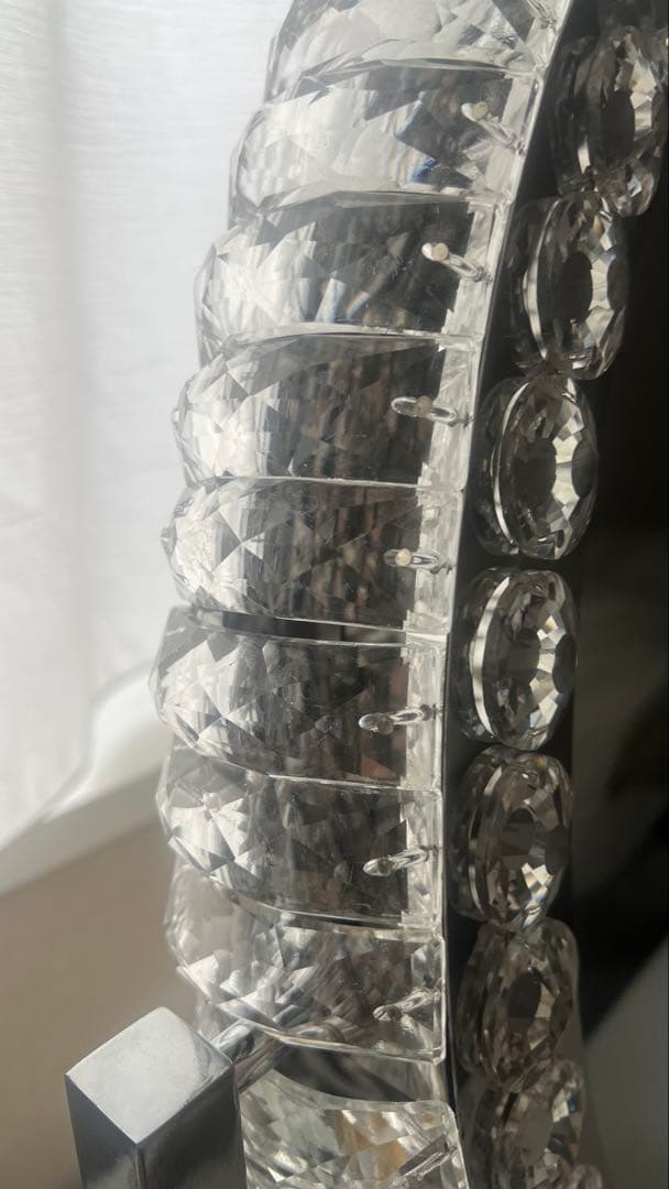 ハリウッドミラー 卓上 女優ミラー ラウンド クリスタルミラー