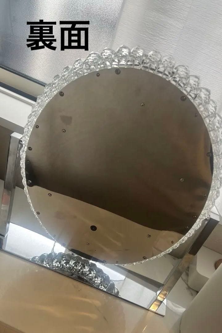 ハリウッドミラー 卓上 女優ミラー ラウンド クリスタルミラー