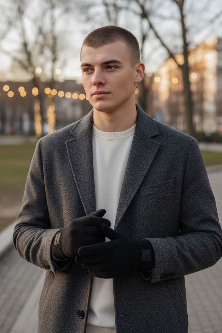 新品　ショッパー&ギフトボックス付　COACH ニット手袋　サイズL/XL