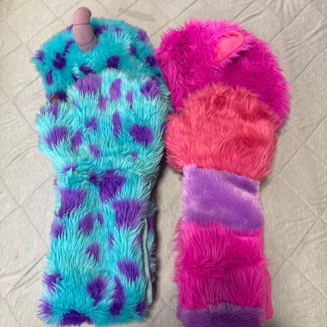 ディズニー、チャシャ猫とサリーのマフラーキャップ