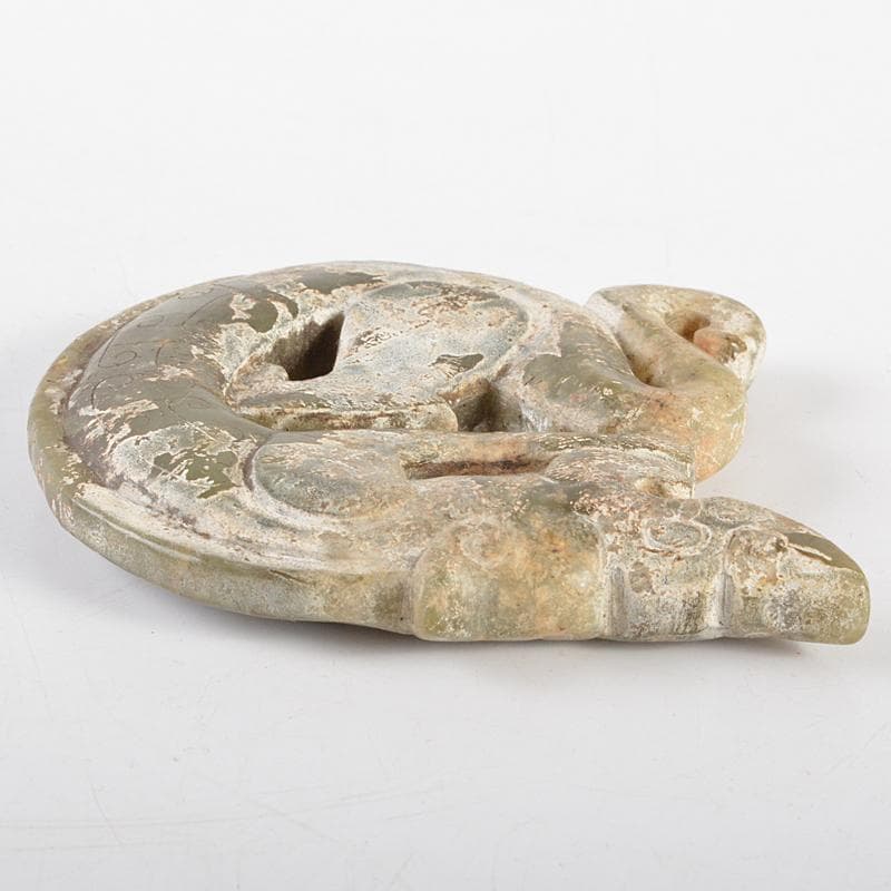 中国　玉石彫刻　神獣　玉器　玉壁　玉飾　玉珮　M　R5509