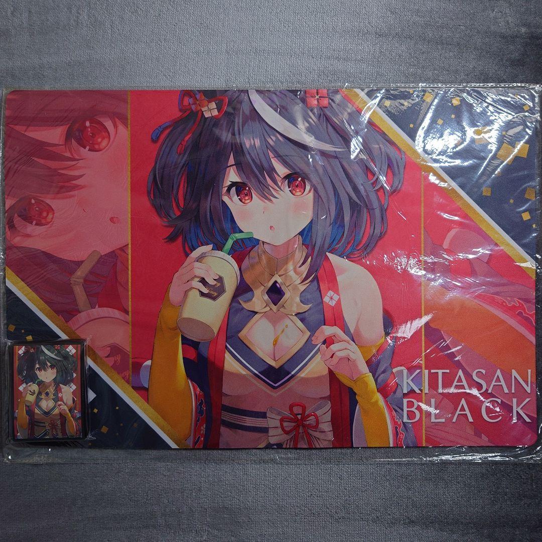 α1 ウマ娘 飲み物&胸元&こぼす キタサンブラック スリーブ&プレイマット