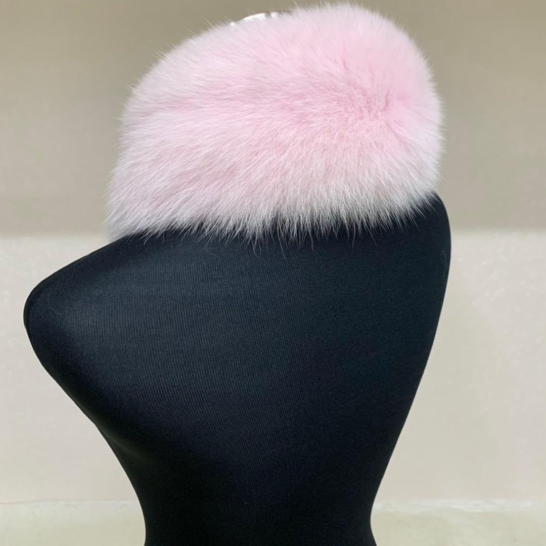 【新品 ファーマフラー】シャドーフォックス【ライトピンク】