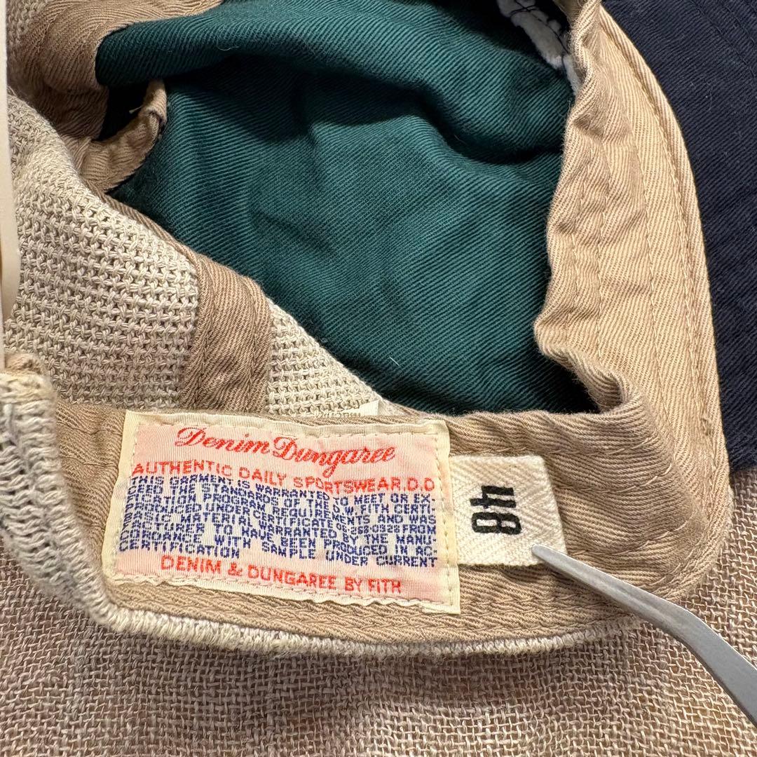 デニム&ダンガリー　落書き柄　ダメージ加工メッシュキャップ　サイズ48