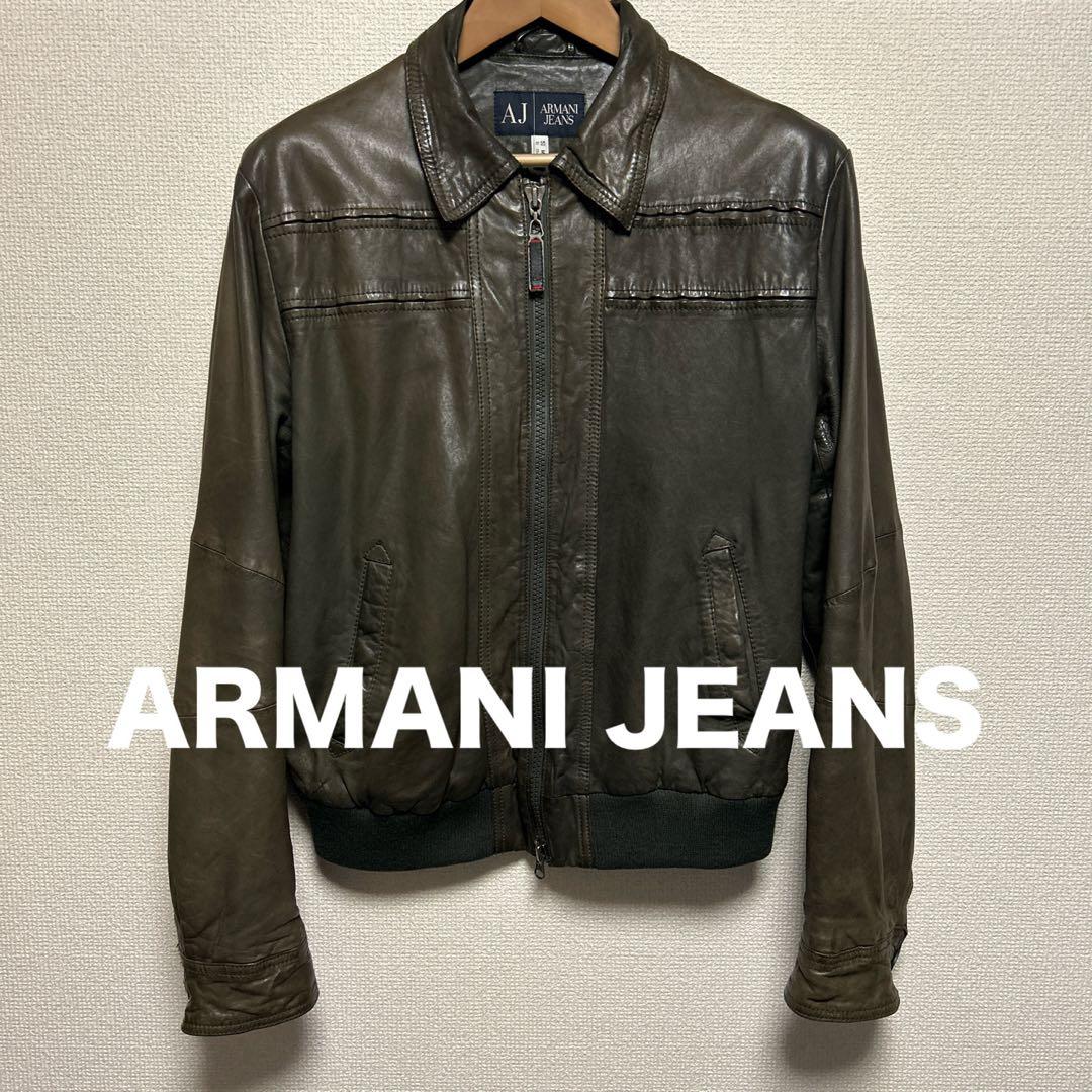 ね*む様 ARMANI JEANS leather jacket