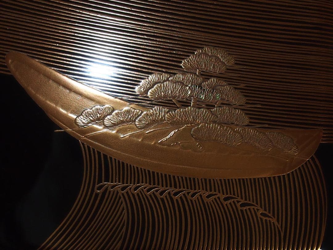 【高級・未使用】輪島塗 わじま慶塚 花舟蒔絵 文庫 小物入れ/レターケース/文箱