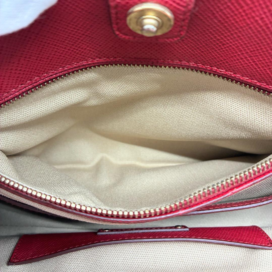 PRADA プラダ 赤 レッド サフィアーノ ハンドバッグ A1350A1