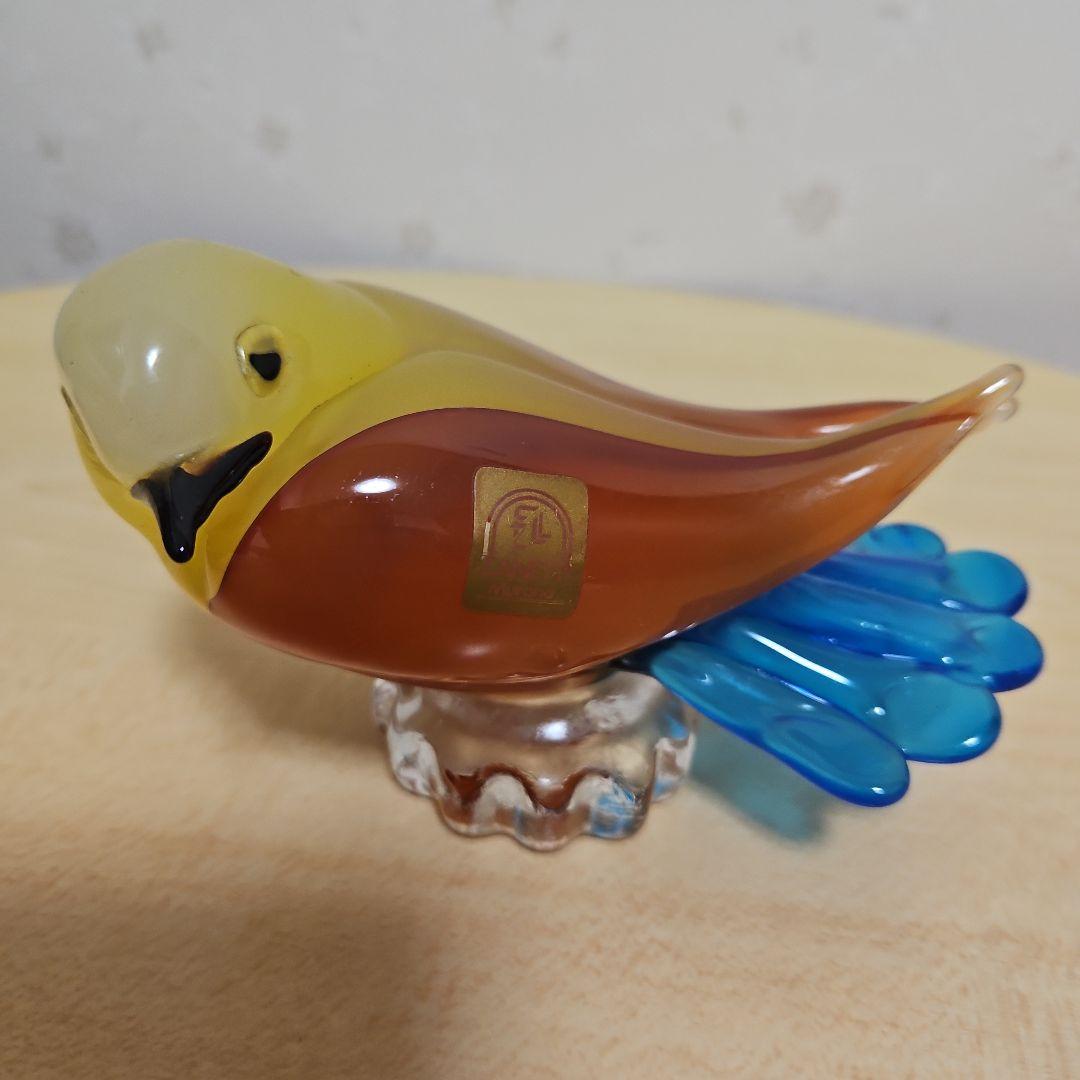 Zanetti Murano ガラス製鳥の置物