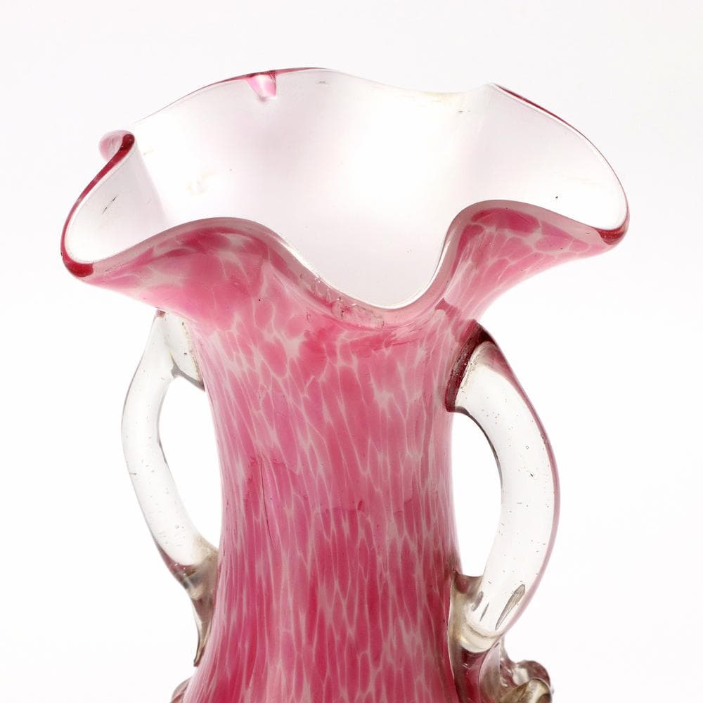 084C 大正 昭和 花瓶 吹きガラス フラワーベース アンティーク 高さ24㎝