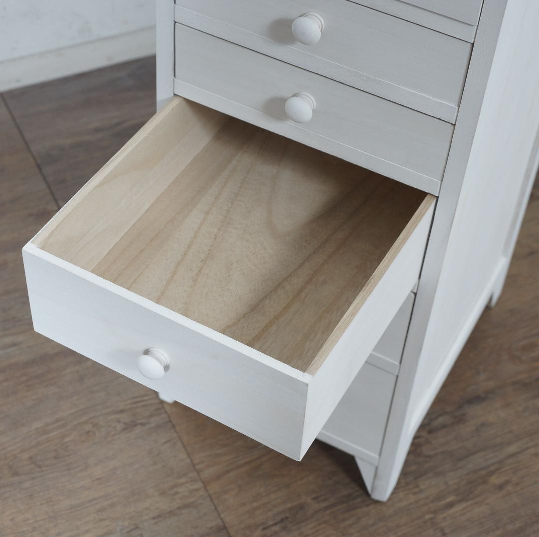 すずみ　シャビー仕上げ　アンティーク調　6段チェスト　完成品！