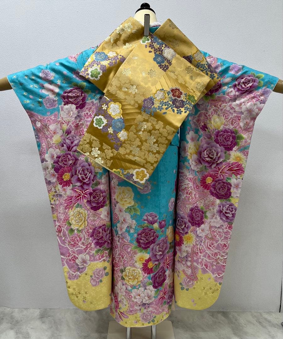 振り袖　フルセット　別誂長襦袢　金彩加工　長尺袋帯　成人式　結婚式　695