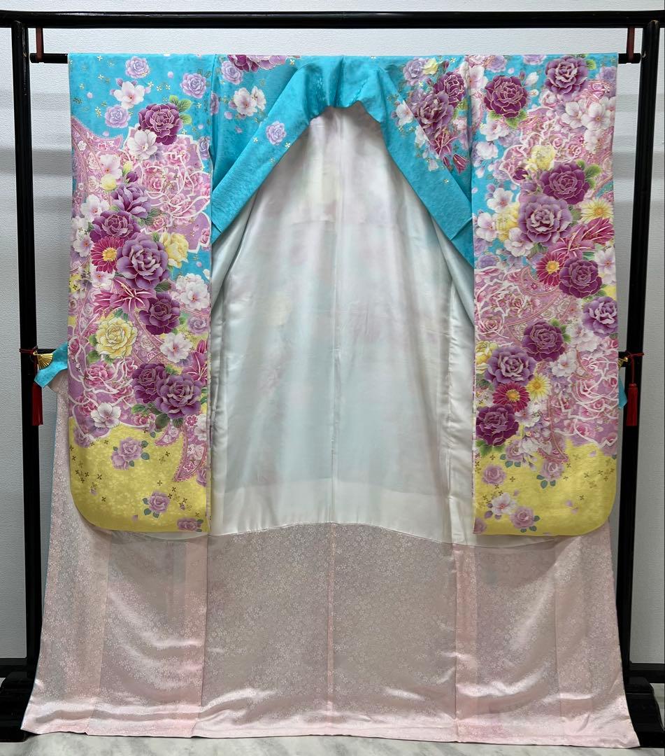 振り袖　フルセット　別誂長襦袢　金彩加工　長尺袋帯　成人式　結婚式　695