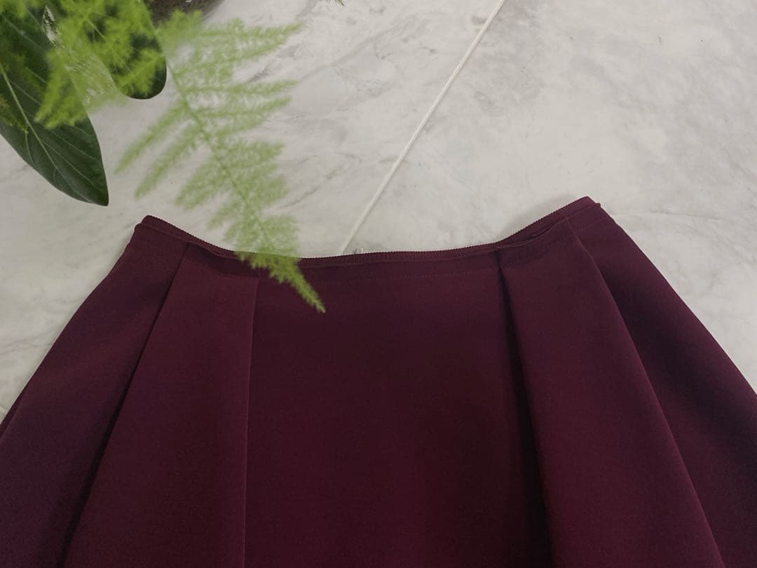 新品・未使用★FOXEY/フォクシースカート バロン 38 バーガンディ