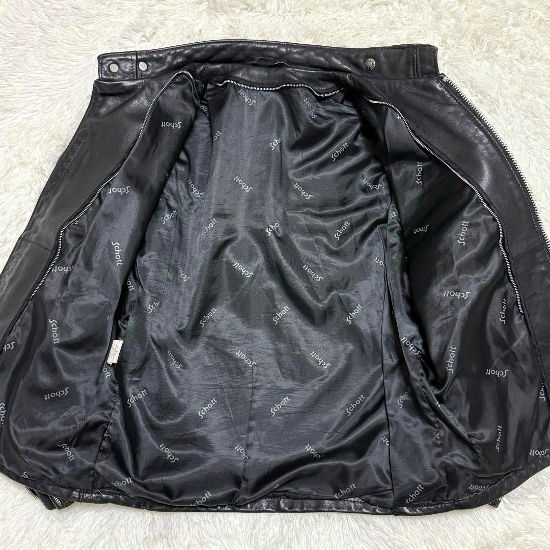 米国製40⭐️Schott ショット 641 シングルライダース カウレザー 黒