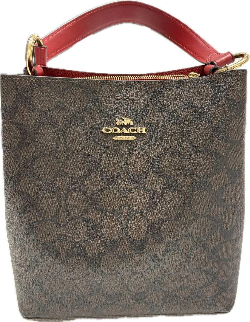 COACH H2192-91512ショルダーバッグ ブラウン/レッド