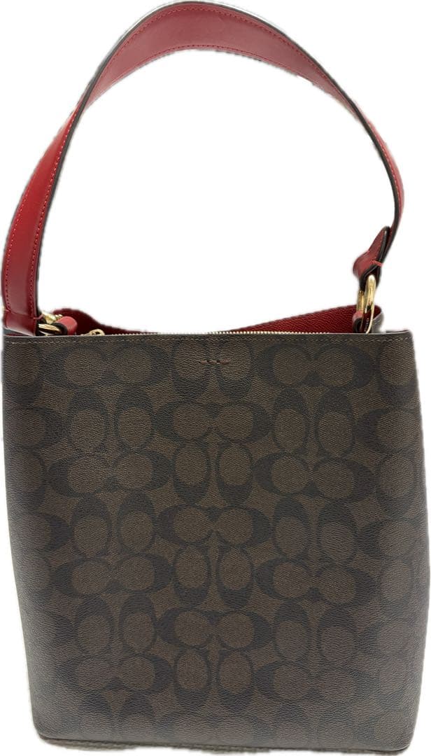 COACH H2192-91512ショルダーバッグ ブラウン/レッド