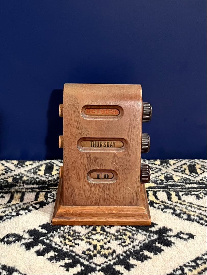 【一点もの】木製卓上カレンダー アンティーク ヴィンテージ コレクション 希少