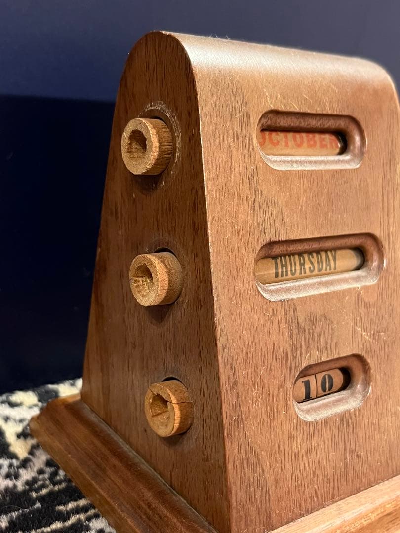 【一点もの】木製卓上カレンダー アンティーク ヴィンテージ コレクション 希少