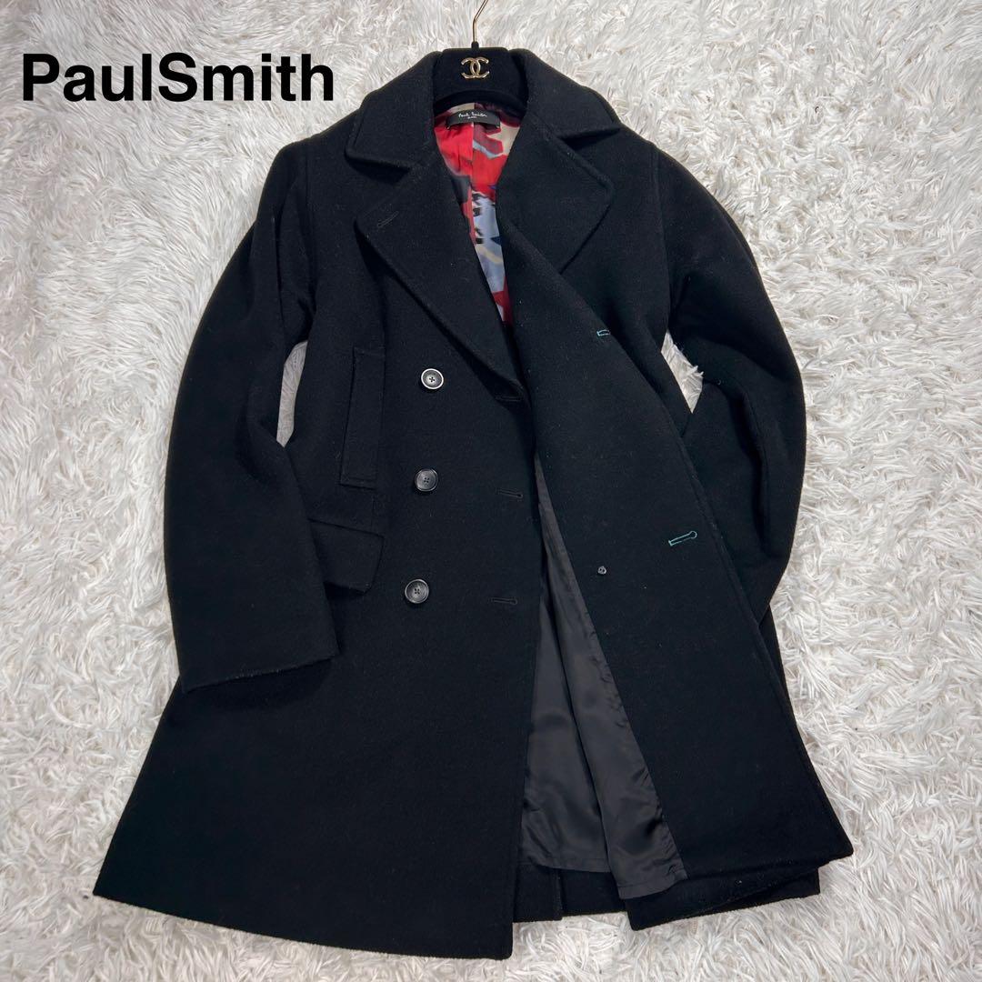 美品✨PaulSmith チェスター ロング コート 内側 千鳥マルチカラー Ｌ