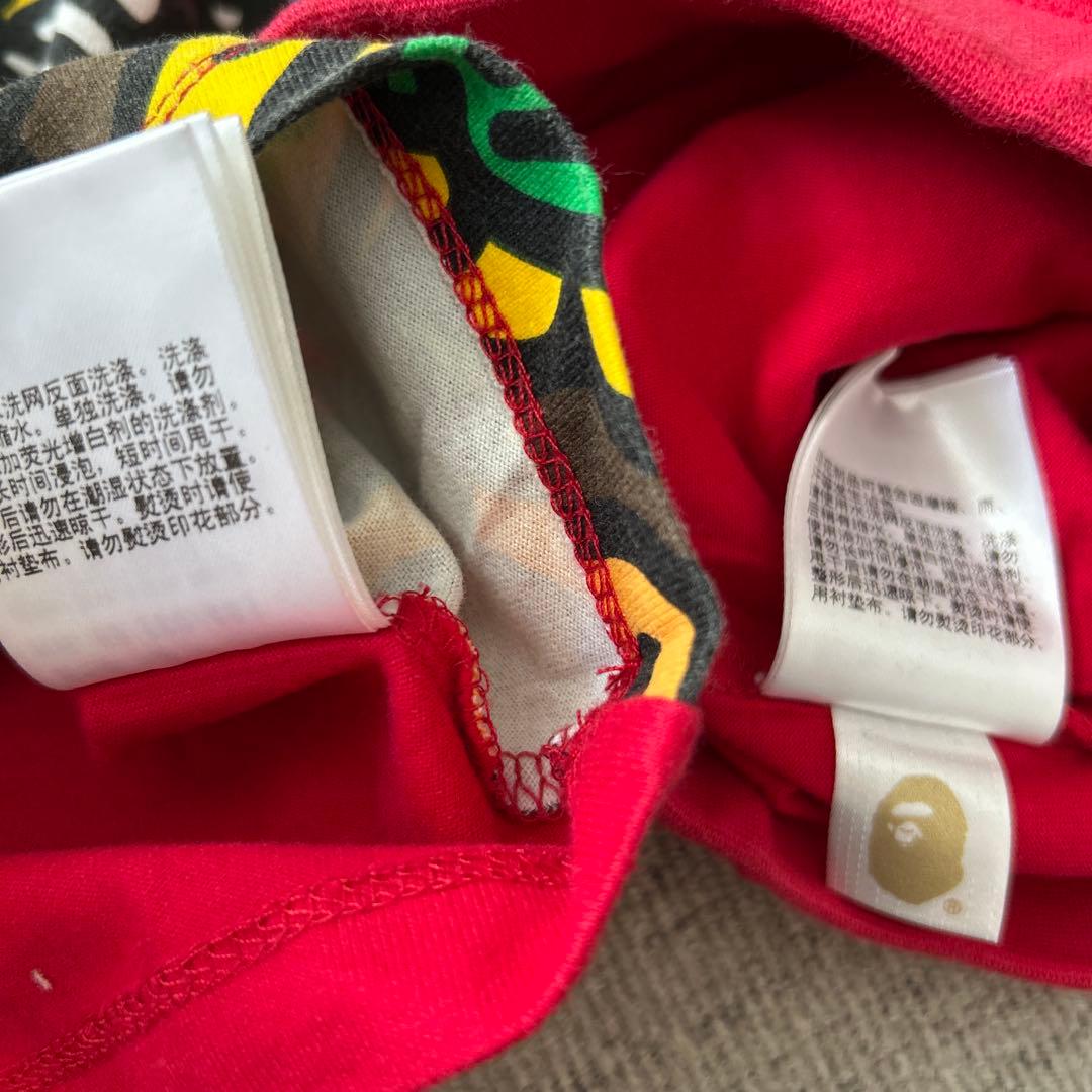 BAPEKIDSカラフルキャラクターTシャツ＆ショートパンツセット80cm正規品